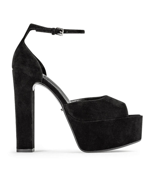 Tony Bianco Jayze Black Suede 14cm Event Heels Black | IEJZR29506