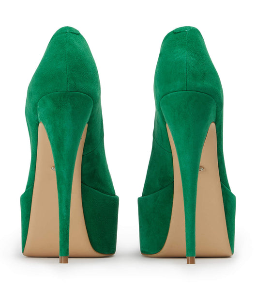 Tony Bianco Jolee Jade Suede 15cm Platform Shoes Green | TIEWZ42076