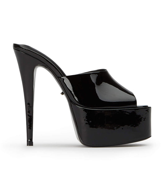 Tony Bianco Jordyn Black Patent 15cm Stiletto Heels Black | FIEHY13923