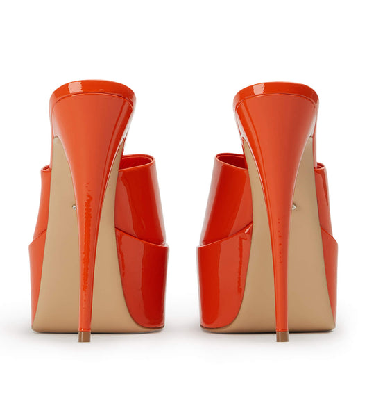 Tony Bianco Jordyn Citrus Patent 15cm Stiletto Heels Orange | UIETG58899