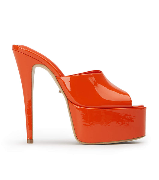 Tony Bianco Jordyn Citrus Patent 15cm Stiletto Heels Orange | UIETG58899