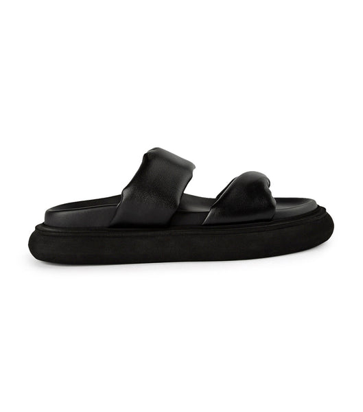 Tony Bianco June Black Nappa 3cm Sandals Black | IEICD42752