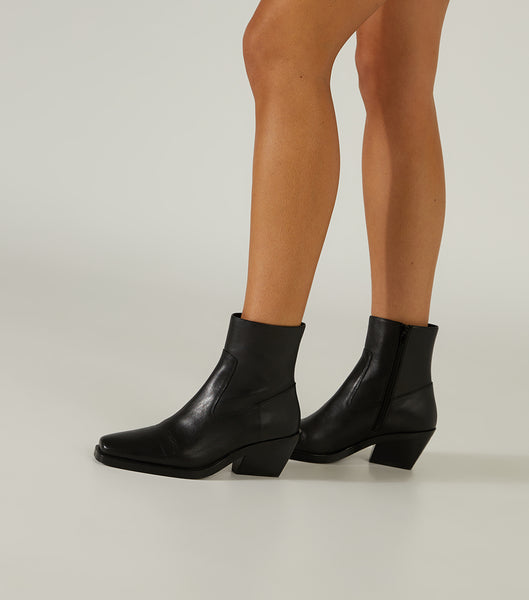 Tony Bianco Kamilla Black Como 6cm Ankle Boots Black | IEEAH36979