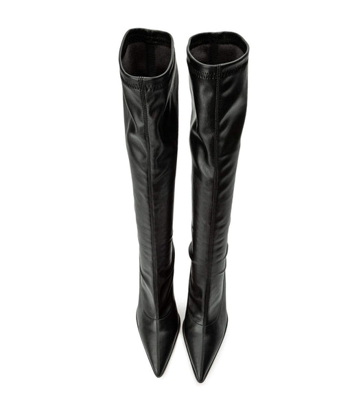 Tony Bianco Knight Black Venezia 9.5cm Heeled Boots Black | IEXMI43911