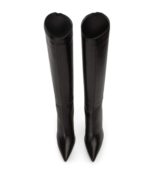 Tony Bianco Kortez Black Venice 9.5cm Heeled Boots Black | IEQAV72915