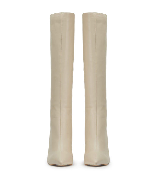 Tony Bianco Kortez Vanilla Nappa 9.5cm Knee High Boots Light Yellow | AIEDF80759