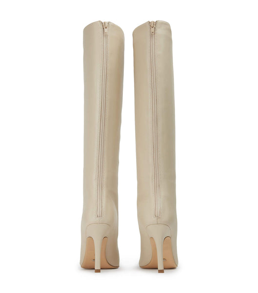 Tony Bianco Kortez Vanilla Nappa 9.5cm Knee High Boots Light Yellow | AIEDF80759