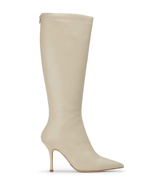 Tony Bianco Kortez Vanilla Nappa 9.5cm Stiletto Boots Light Yellow | IENZX85717