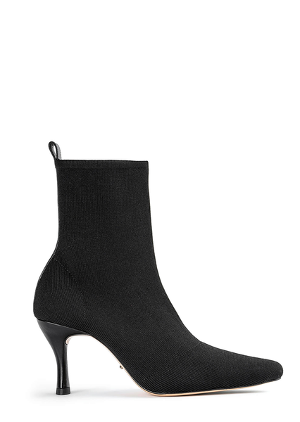 Tony Bianco Kossam Black Knit 8cm Heeled Boots Black | GIEEC21003