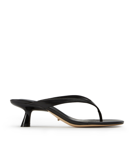 Tony Bianco Krista Black Nappa 5cm Thong Sandals Black | IECIF71966