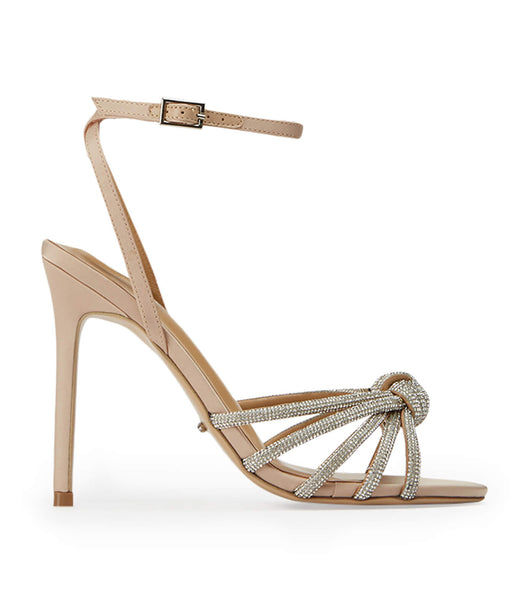 Tony Bianco Kyla Nude Satin 11cm Event Heels Beige | IEXMI38603