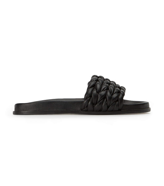 Tony Bianco Layton Black Nappa Sandals Black | LIESX86761