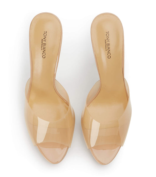 Tony Bianco Liquid Nude Vinylite/Nude Patent 12cm Platform Shoes Beige | BIESD59824