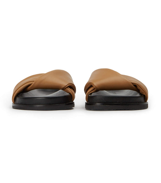 Tony Bianco Lora Biscuit Nappa 1.5cm Footbeds Brown | IENEJ56016