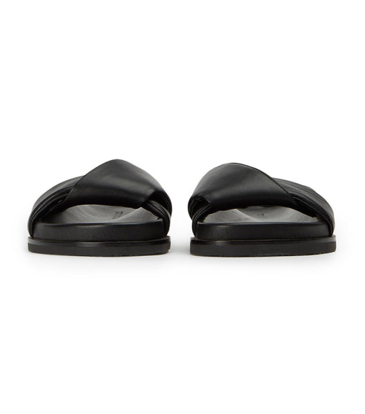 Tony Bianco Lora Black Nappa 1.5cm Sandals Black | GIEEC82845