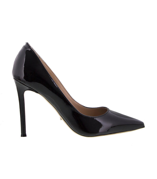 Tony Bianco Lotus Black Patent 10.3cm Stiletto Heels Black | LIESX25102