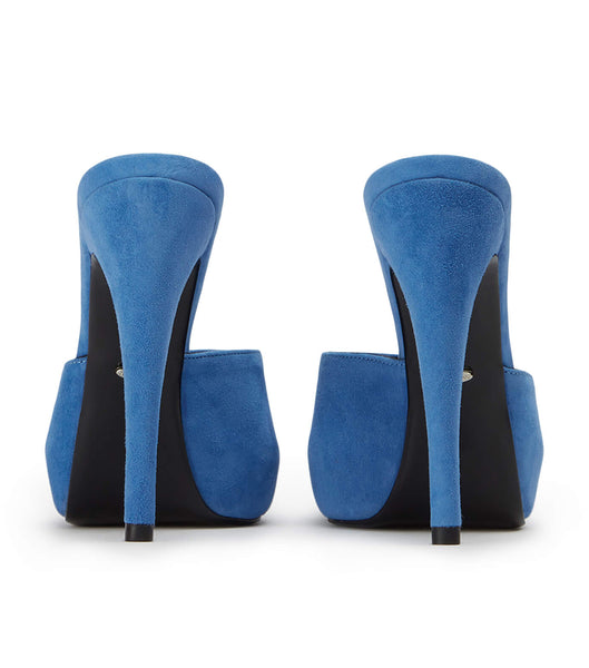 Tony Bianco Love Blue Suede 12cm Stiletto Heels Blue | GIEEC62318