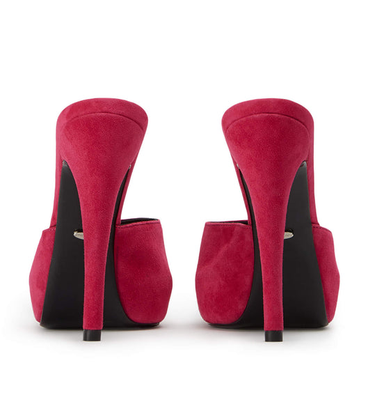 Tony Bianco Love Lipstick Suede 12cm Stiletto Heels Red | TIEWZ79278