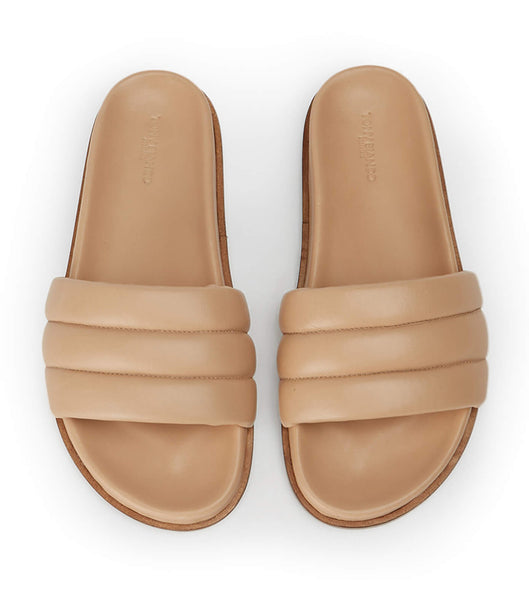 Tony Bianco Lucas Skin Nappa 1.5cm Flat Sandals Skin Color | IENZX25613