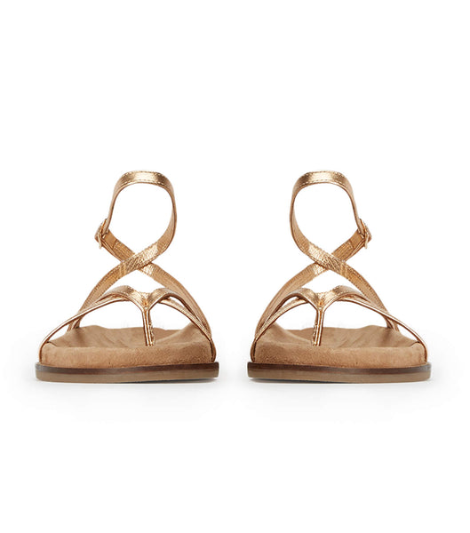 Tony Bianco Lucie Antique Gold Nappa 1.5cm Sandals Gold | IEQCS91200