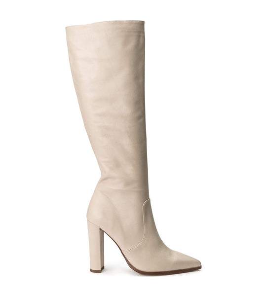 Tony Bianco Lucille Vanilla Venice 10.3cm Mid Calf Boots Light Yellow | IEJZR70561