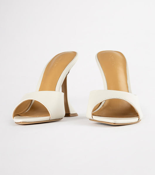 Tony Bianco Marcel Dove Nappa 10.5cm Event Heels White | EIEHC10699