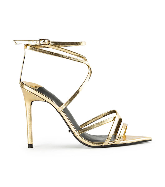 Tony Bianco Marcy Gold Foil 10.5cm Stiletto Heels Gold | YIEVQ99025