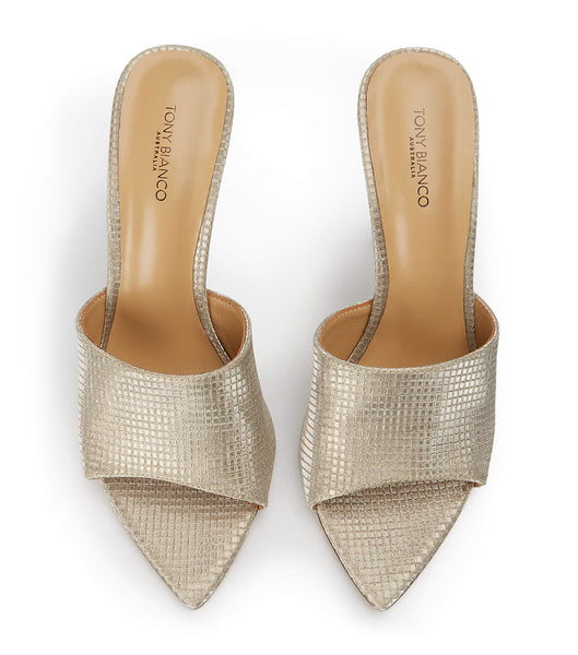 Tony Bianco Marley Gold Aura 10.5cm Bling Heels Gold | AIEWC76330