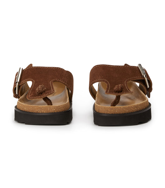 Tony Bianco Marlo Choc Suede 3cm Sandals Brown | IENEJ62343