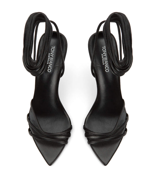 Tony Bianco Mavis Black Nappa 10.5cm Bridal Heels Black | XIEBH56468