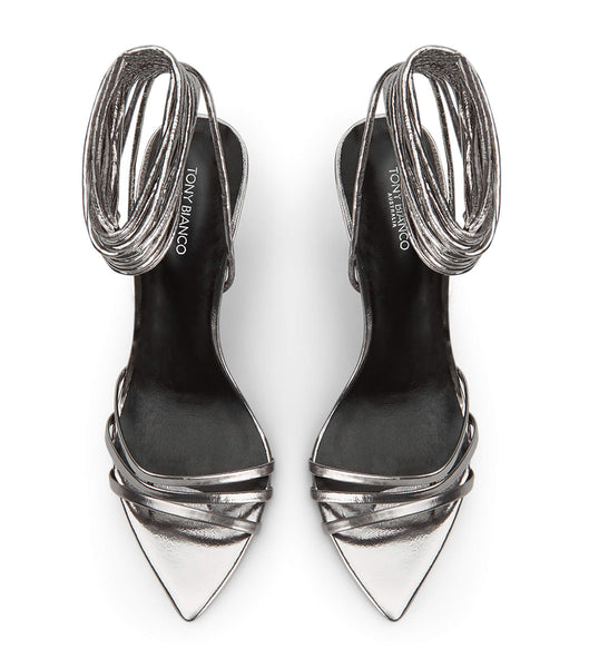 Tony Bianco Mavis Gunmetal Glimmer 10.5cm Stiletto Heels Grey | MIEFT59541