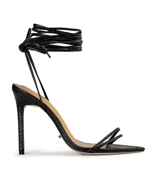 Tony Bianco Millie Black Snake 10.5cm Event Heels Black / Snake | IEJKU85501