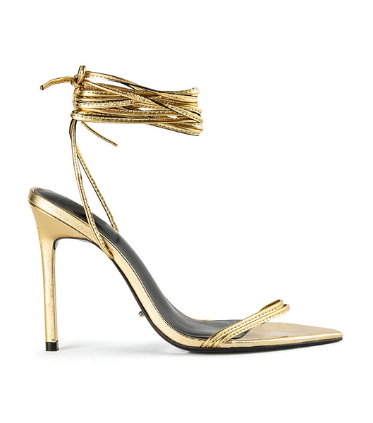 Tony Bianco Millie Gold Foil 10.5cm Event Heels Gold | YIEVQ28394