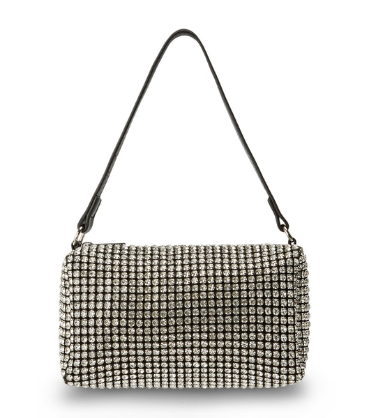 Tony Bianco Moma Clear Crystal Mini Handbags Accessories Silver | IEJKU74062