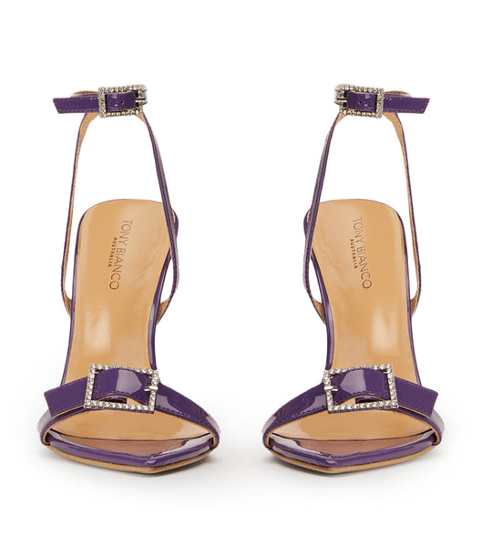 Tony Bianco Mopsy Orchid Patent 10.5cm Bling Heels Purple | XIEGW28447