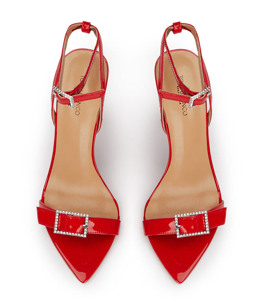 Tony Bianco Mopsy Scarlet Patent 10.5cm Event Heels Deep Red | AIEDF13190