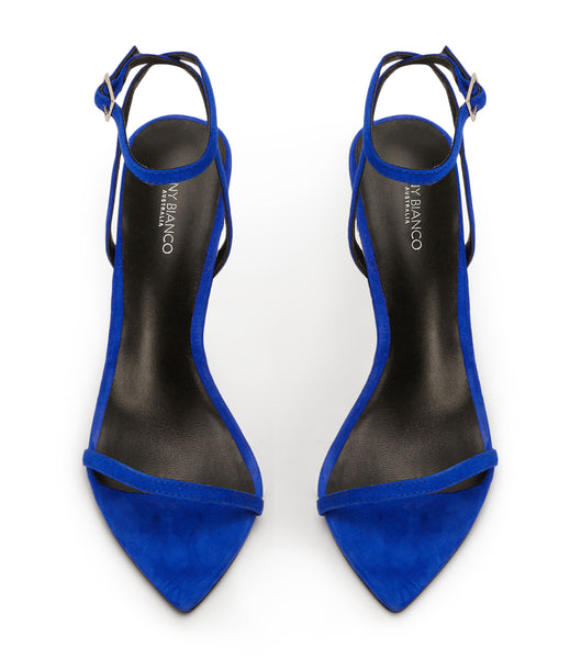 Tony Bianco Myra Azure Suede 10.5cm Event Heels Azure | XIEGW30951