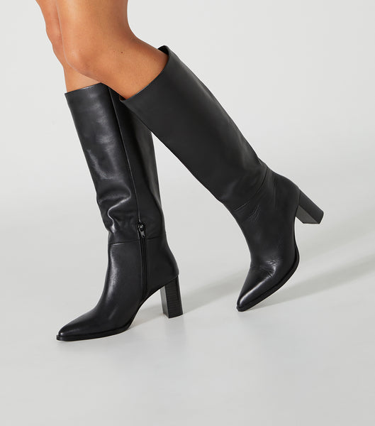 Tony Bianco Peppe Black Como 7.5cm Knee High Boots Black | UIEND14410