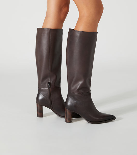 Tony Bianco Peppe Choc Como 7.5cm Knee High Boots Chocolate | ZIENQ30694