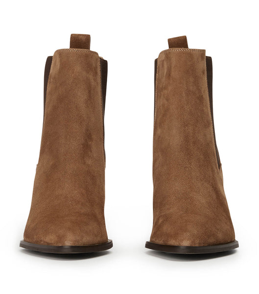 Tony Bianco Piston Saddle Suede 7.5cm Heeled Boots Brown | GIEUC75320