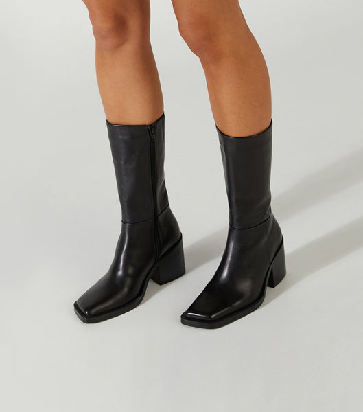 Tony Bianco Prestige Black Como 8cm Knee High Boots Black | IEDFL85132