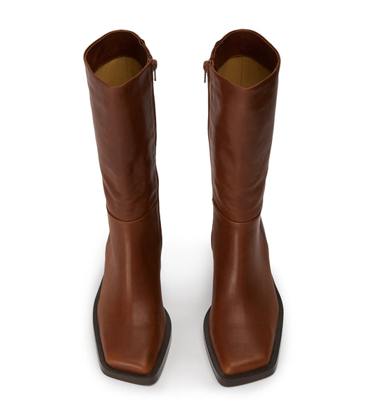 Tony Bianco Prestige Cognac 8cm Knee High Boots Brown | IEIIZ49524