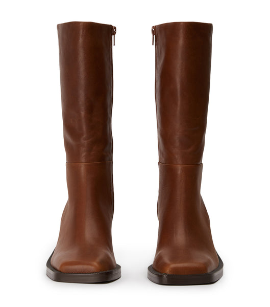 Tony Bianco Prestige Cognac 8cm Knee High Boots Brown | IEIIZ49524