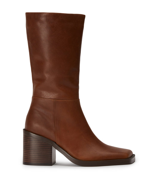 Tony Bianco Prestige Cognac 8cm Mid Calf Boots Brown | DIEVO62949