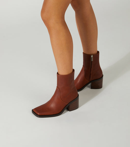 Tony Bianco Prince Cognac 8cm Ankle Boots Brown | IEQAV39432