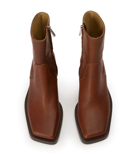 Tony Bianco Prince Cognac 8cm Ankle Boots Brown | IEQAV39432