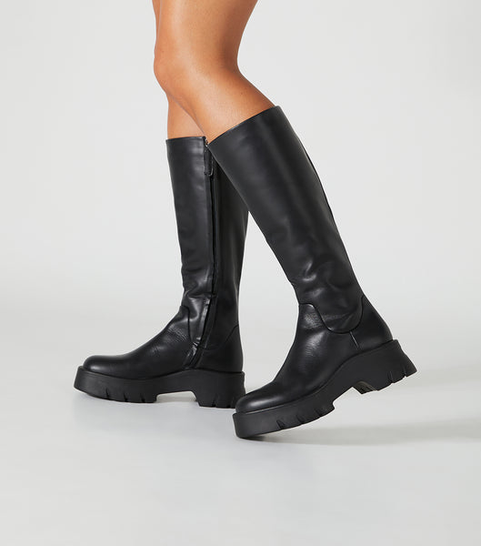 Tony Bianco Rage Black Turin 5.5cm Knee High Boots Black | IEJVR75257