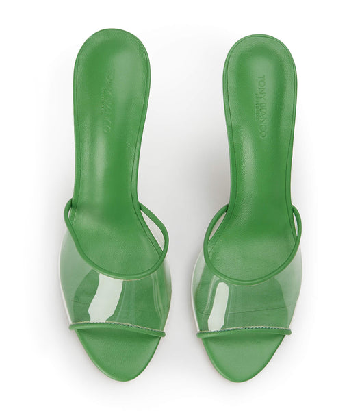 Tony Bianco Riana Clear Vinylite/Acid Green 9.5cm Stiletto Heels Green | IEIIZ74913