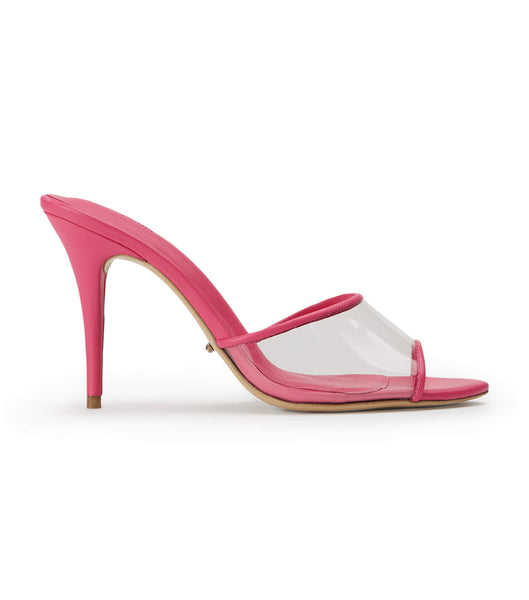 Tony Bianco Riana Clear Vinylite/Acid Pink 9.5cm Stiletto Heels Pink | IEZPD73314