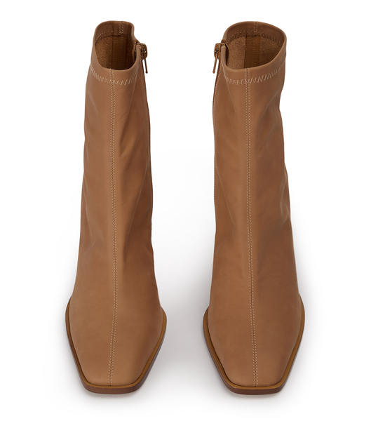 Tony Bianco Rover Caramel Diesel 8.5cm Heeled Boots Beige | IEICD23541